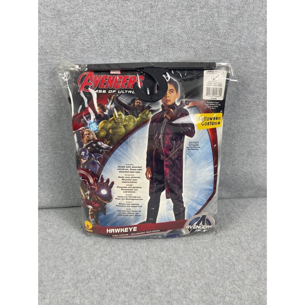 HAWKEYE AVENGERS Costume Size L 12-14 Jacket W/Attached Shirt Front‎ and Pants